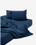 Простыня на резинке Tencel Графит 160х200