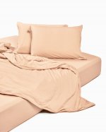 Простыня на резинке Tencel Пудра 140х200